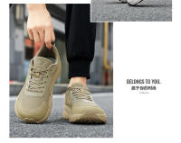 2025 primavera nuevos zapatos de los hombres zapatos deportivos antideslizantes absorción de golpes botón giratorio al aire libre senderismo zapatos de senderismo zapatos de jogging de los hombres - details 1