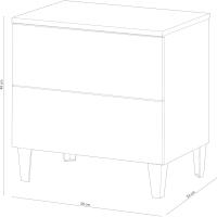 Molo Loft, Acabado en Color Blanco Brillo, Medidas: 61 cm (Ancho) x 117 cm (Alto) x 40 cm (Fondo) - details 6
