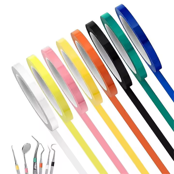 8 rollos de cinta de identificación de instrumentos autoclavable de colores, 65,8 M/l X 1,0 Cm/w, Autoclavable - 1