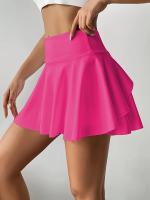 Falda pantalón deportiva para mujer con bolsillo para teléfono, falda pantalón deportiva con dobladillo plisado, tejido elástico de secado rápido para tenis, golf, yoga, baile, ropa deportiva informal - details 13