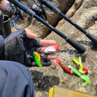 Señuelos de bandas blandas para lucioperca, conjunto de accesorios, wobblers para pesca - details 6