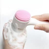 Cepillo de lavado de cara de doble cara, exfoliante de cerdas suaves de silicona de doble capa 3D - details 1