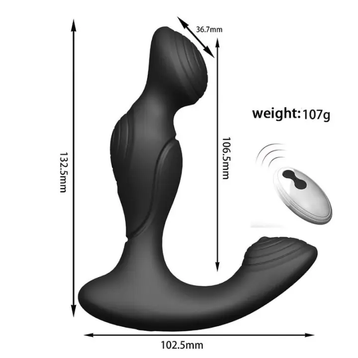 Embalaje privado Masajeador de empuje masculino sexy Plug anal Vibrador consolador para hombres App Buttplug Estimulador de próstata gay Juguete sexual Masturbadores 18+ - 1