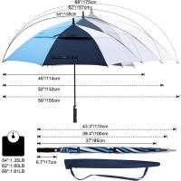 Paraguas de Golf abierto automático, paraguas de palo impermeables a prueba de viento con doble dosel extragrande de gran tamaño - details 18
