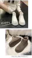 Botas de nieve cálidas para mujer, botas con plataforma antideslizante, suela de goma gruesa, fieltro, algodón, invierno, 2024 - details 23