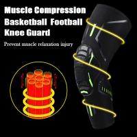 Mangas de compresión de rodilla deportiva con almohadillas anticolisión, fundas elásticas transpirables para piernas, ciclismo, correr, baloncesto, 1 par - details 5