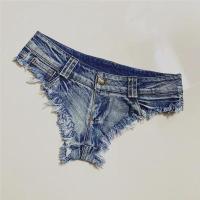 Mini jeans hot dance tanga bar shorts denim playa casual damas - details 0