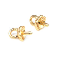 Perlas de latón de alta calidad con baño de oro de 18K, media perforación, para conectar dijes, tapas de perlas, accesorios para la fabricación de joyería DIY para mujeres - details 36