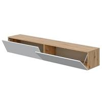 mueble televisión Kaway abierto color roble nodi y blanco artik
