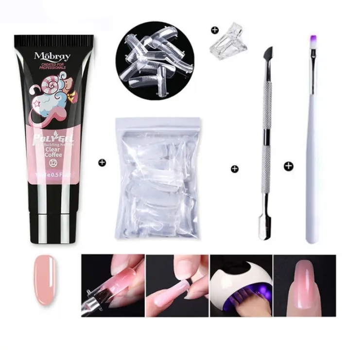Juego de Gel polivinílico para extensión de uñas, Gel de fácil uso para mejora de uñas, arte de uñas DIY en casa - 1