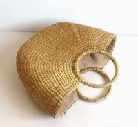 Ideas de nuevos productos, bolsos de mano para mujer, multifunción, ecológicos, tejidos de paja, a la moda, para playa y balneario - details 3