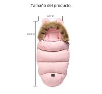 Saco de Dormir para Bebés de Invierno, Acolchado con Algodón de Alta Elasticidad, Doble Cara de Felpa, Ideal para Cochecitos y R - details 4
