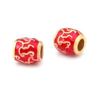 Pulseras de Brass Dorado Mate 4PCS Grande Agujero Abalorios para Hacer Joyas DIY - details 0