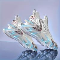 Zapatillas Blade para Hombre, Zapatos Deportivos Informales, Color Sólido, Calzado Deportivo para Todas Las Estaciones, Cordones, Parte Superior de Tela, Interior de Malla, Suela de Goma, Punta Redonda, Plantilla de Tela - details 7