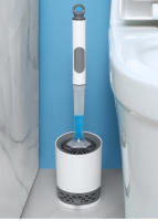Juego De Cepillo De Inodoro Y Porta Cepillo De Silicona Cepillo De Baño Con Mango Recargable Dispensador Limpia Escobilla Para Inodoro Ecológico - details 4