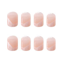 Uñas postizas portátiles artificiales removibles con puntas francesas, uñas a presión, uñas postizas de bailarina tipo ataúd desmontables - details 0