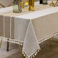 Mantel nórdico impermeable y a prueba de aceite para mesa, Protector de tela de Picnic, mantel de lino de algodón de imitación - details 2