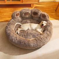Cama de perro de lujo pata en forma de felpa perro estera, cama para mascotas para perros pequeños medianos y grandes, suministros gatito, perro mascota calmante cama, estera lavable - details 12