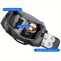 Bolsa de Fitness de viaje para hombres y mujeres, bolso de mano de gran capacidad para deportes al aire libre, separación seca y húmeda, bolso de baloncesto, bolsas de lona, zapatos, bolsillo - details 3