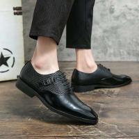 2025 Exquisito vestido artesanal elegante ocasión cuero transpirable zapatos formales de boda de negocios para hombres - details 11
