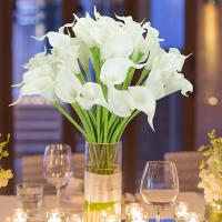 Ramos de Flores Artificiales de Cala Lili Bolso de Boda Blanco de 5 Piezas - details 9