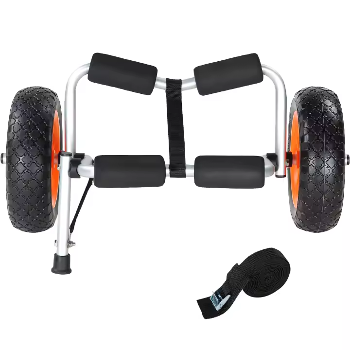 Carro para kayak de alta resistencia SucceBuy: ancho ajustable y pie antideslizante. Para kayaks, canoas, tablas de remo, colchonetas flotantes, botes Jon - 1