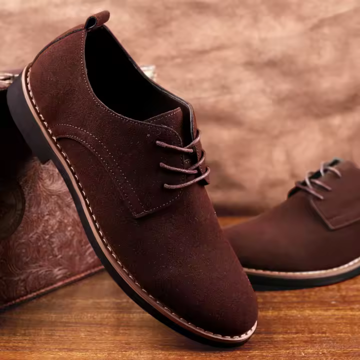 Zapatos de hombre de tablero, zapatos de cuero, zapatos de hombre de gamuza de PU, zapatos casuales de gran tamaño - 1