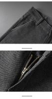 Pantalones informales gruesos de lana para hombre, nuevos pantalones cálidos rectos ajustados para invierno, pantalones informales de negocios para oficina, moda coreana para hombre - details 19