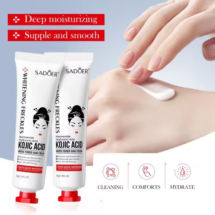 SADOER crema de manos de Ácido Kójico hidratante nutritiva cremas de manos hidratantes belleza manos productos para el cuidado de la piel - 1