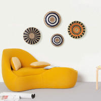 Decoración de Pared de Tejido de Césped de Ratán Boho Cesta de Pared Tejida de Artículos de Hogar - details 1