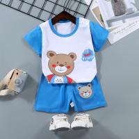 Conjunto de Manga Corta para Niños Puro Algodón Camisetas de Verano para Bebés - details 1