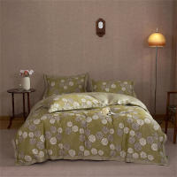 Svetanya Juego de Ropa de Cama con Diseño Floral Pastoral en Amarillo y Morado Tamaño Queen y King Algodón Egipcio Ajustable - details 36