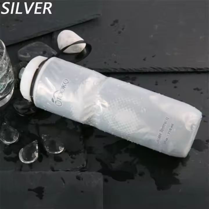 Botella deportiva térmica de doble capa, equipo de viaje para gimnasio y ciclismo, taza deportiva, botellas de agua para bicicleta, cantimplora para beber, 750ML - 1