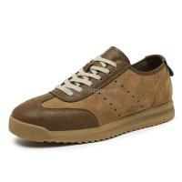Nuevas zapatillas informales de cuero versátiles para hombre con cordones de alta calidad, zapatos clásicos, logotipo de marca de lujo único - details 4