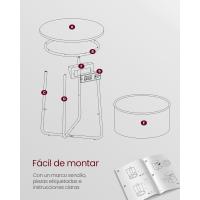 Mesa Lateral Redonda Moderna Espaciosa para Sala de Estar, Dormitorio, Mesita de Noche - details 16