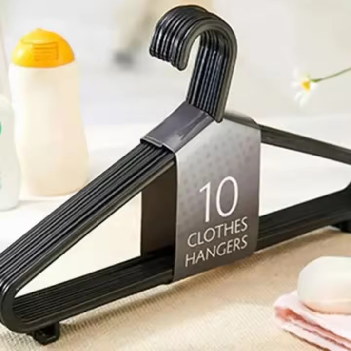 10. Percha de plástico, antideslizante, seca, portátil, organiza la ropa del hogar y ahorra espacio - 1