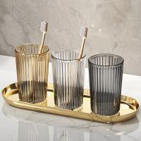Vasos de baño de cristal acrílico de lujo ligeros, taza de agua Simple para parejas, taza de cepillado de dientes, nuevo - details 3