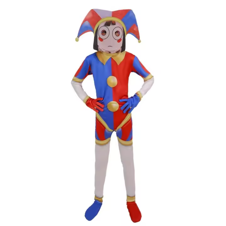 Mono de cosplay de circo con números mágicos de Halloween, disfraz de Pomni para actuación en escenario - 1