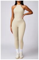 Ropa de yoga de una pieza con diseño de melocotón sin mangas, secado rápido, perfecta para pilates y fiess Fabricado en China - details 19