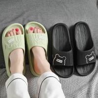 Zapatillas de verano para hombre y mujer, chanclas antideslizantes de oso de dibujos animados para el hogar, sandalias de playa para interiores y exteriores, talla grande, novedad - details 9
