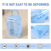 Mini maleta de viaje con rodillo azul, caja de dulces con personalidad, caja de dulces de boda creativa, caja de carro de equipaje, juguete de dulces, almacenamiento pequeño - details 6
