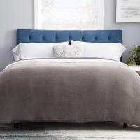 Cabecero tapizado – Cabecero de cama doble – Altura ajustable de 85 a 115 cm, capitoné de diamantes, perla/blanco - details 11