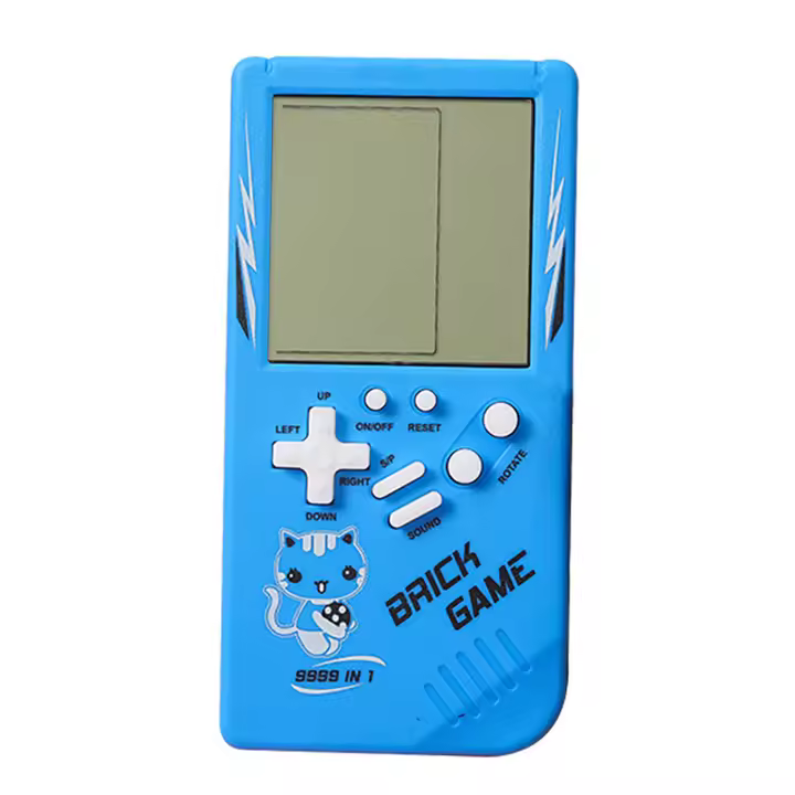 Consola de juegos clásica portátil Pantalla grande Bolsillo educativo Consola de juegos retro Juguete para niños Azul - 1