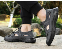 Creek zapatos de verano transpirables, zapatos casuales de malla con agujeros, zapatos para exteriores, senderismo, zapatos de un pedal, zapatos para vadear, sandalias para hombres - details 3