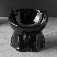 Dispensador de alimentos, cuenco de cerámica para gatos, bonito y creativo cuenco de base alta para mascotas, antivuelco, multiusos, alimentador para beber para mascotas, protección del cuello - details 11