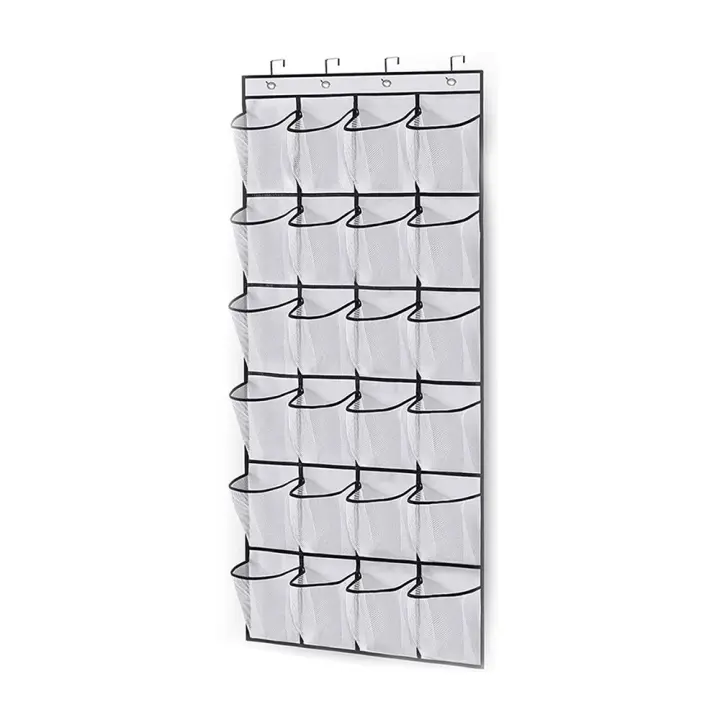 Organizador de Zapatos de 24 Compartimentos en Red Almacenamiento de Estantería con Pared - 1