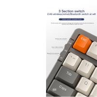 Teclado mecánico de 100 teclas, 2,4G, Bluetooth, estructura de junta de teclado inalámbrico - details 4