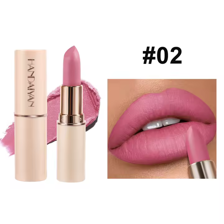 Handaiyan8 Color Mate Lápiz Labial Impermeable Antiadherente Taza Fácil Terciopelo Lápiz Labial Maquillaje Lápiz Labial - 1