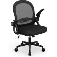 Silla de Escritorio Ergonómica con Malla Transpirable, Reposabrazos Abatibles, Silla para Ordenador de Altura Regulable, Silla Giratoria de 360 ° , Gris - details 30