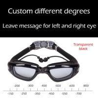 Gafas de natación antivaho de silicona HD electrochapadas para miopía en adultos de -1.5 a -8.0, personalizadas con diferentes grados para ojo izquierdo y derecho - details 10
